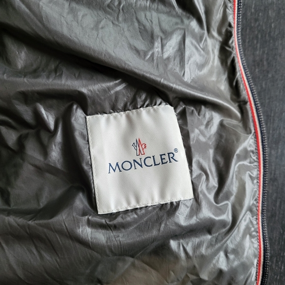 Moncler Stone-Grey Line Puffer Down Jacket - Picture 9 of 14